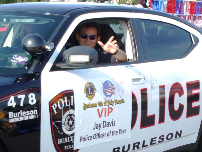 photo of Burleson police officer of the year Jay Davis